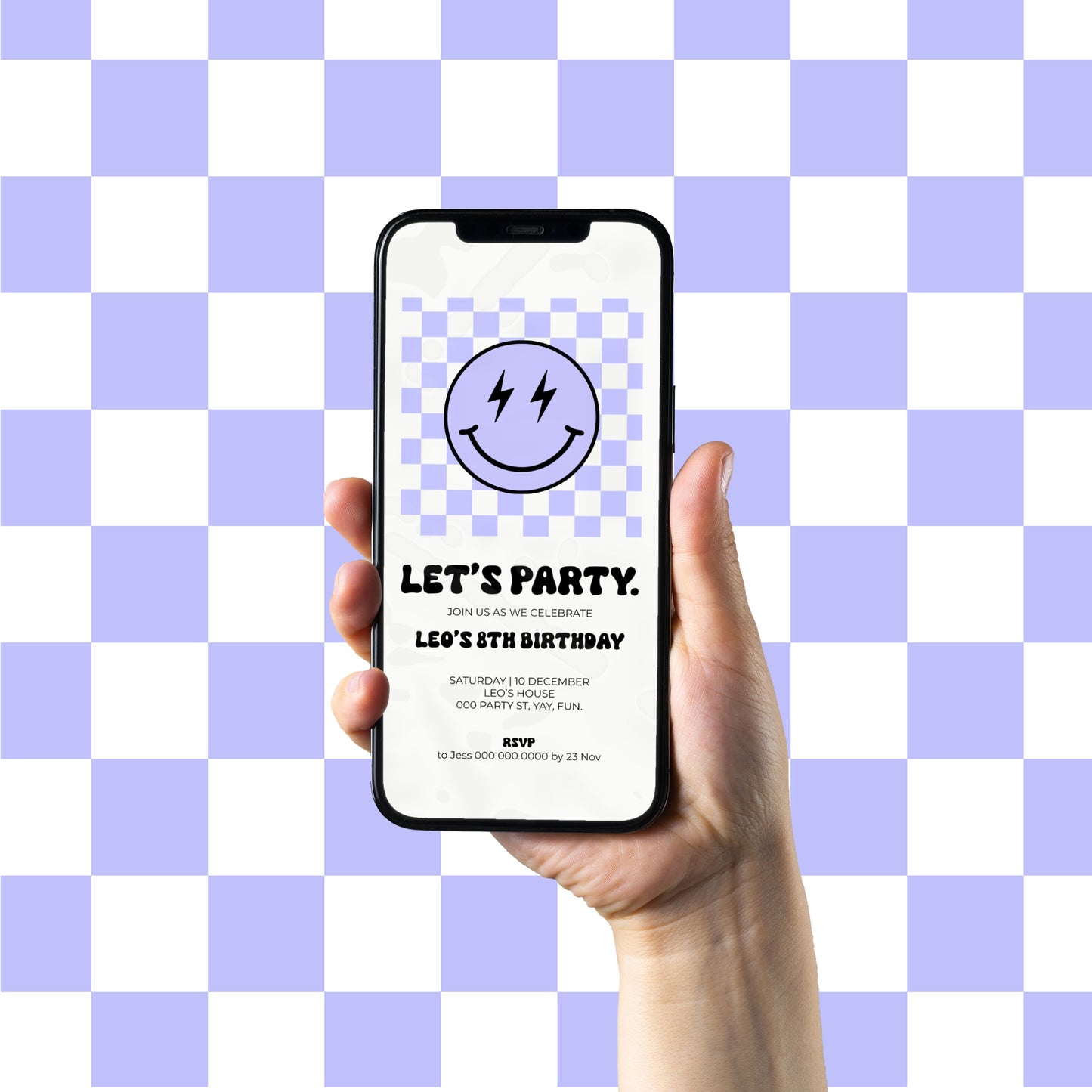 Smiley Let's Party (Lilac)